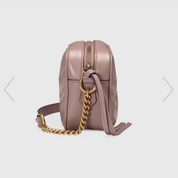 Gucci GG marmont matelasse nude dusty pink crossbody shoulder bag - Picture 17 of 17